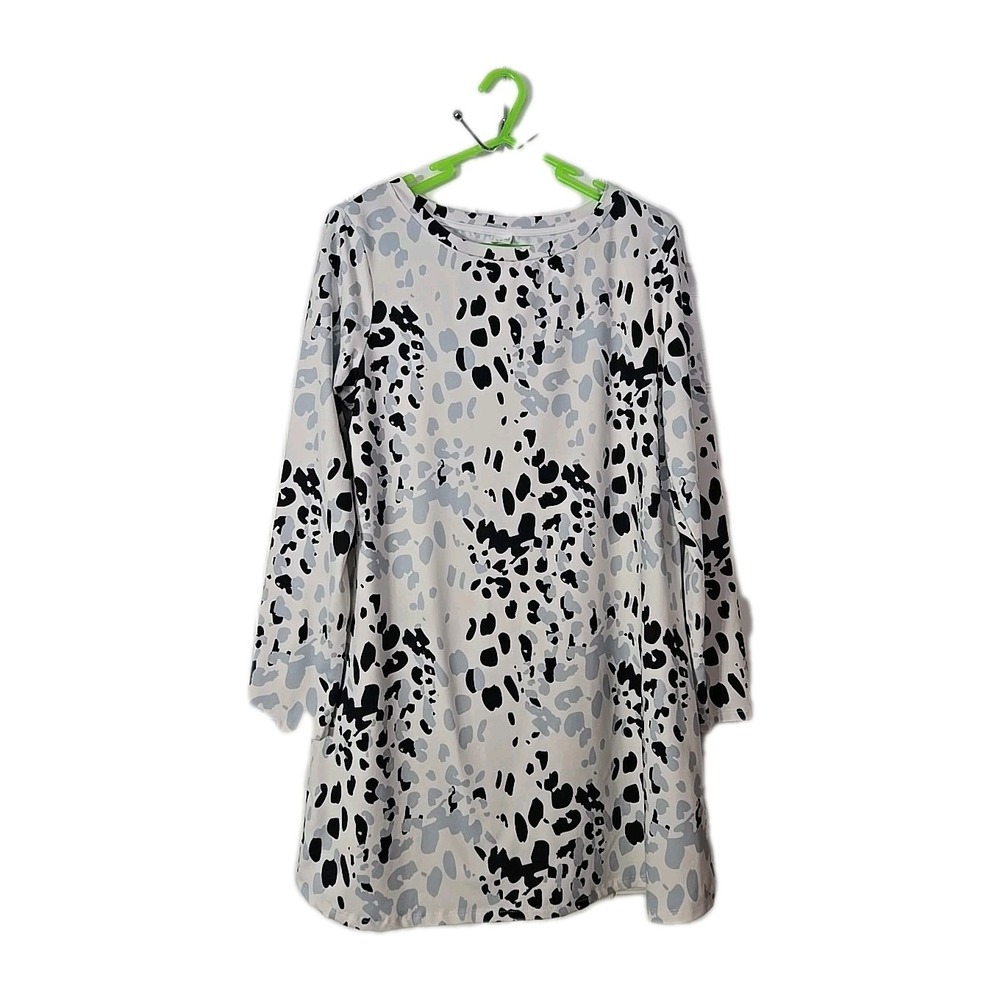 Nanu Womans Extra Long Blouse Size Small Leotard Print